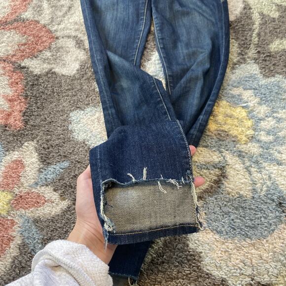 Frame Jeans Womens Size 24 Le Skinny de Jeanne Casual Blue Normcore Basic Pants - Picture 11 of 11